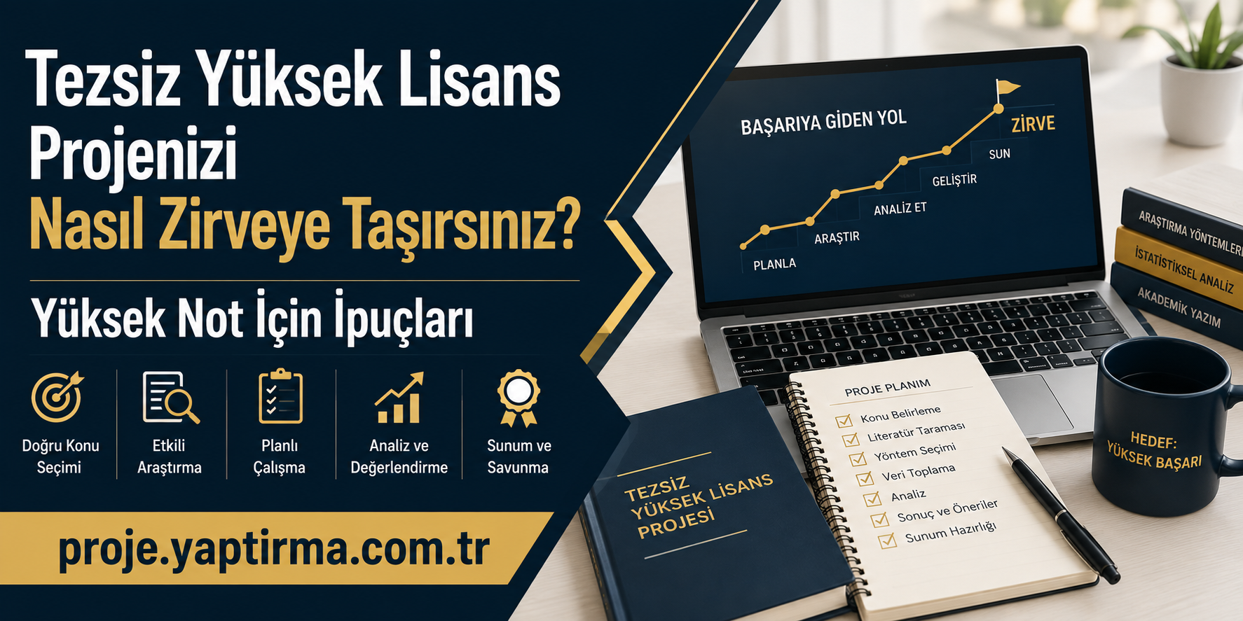 Read more about the article Tezsiz Yüksek Lisans Projenizi Nasıl Zirveye Taşırsınız? | Yüksek Not İçin İpuçları