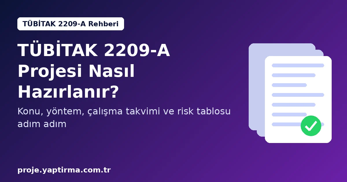 TÜBİTAK 2209-A projesi hazırlama ve başvuru rehberi görseli